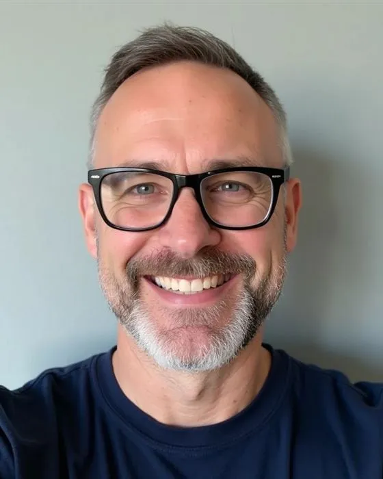 A smiling consultant with glasses and a grey beard